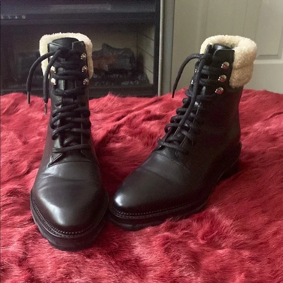 Alexander Wang; Leather Boots, black, Size 7 1/2, Excellent Condition